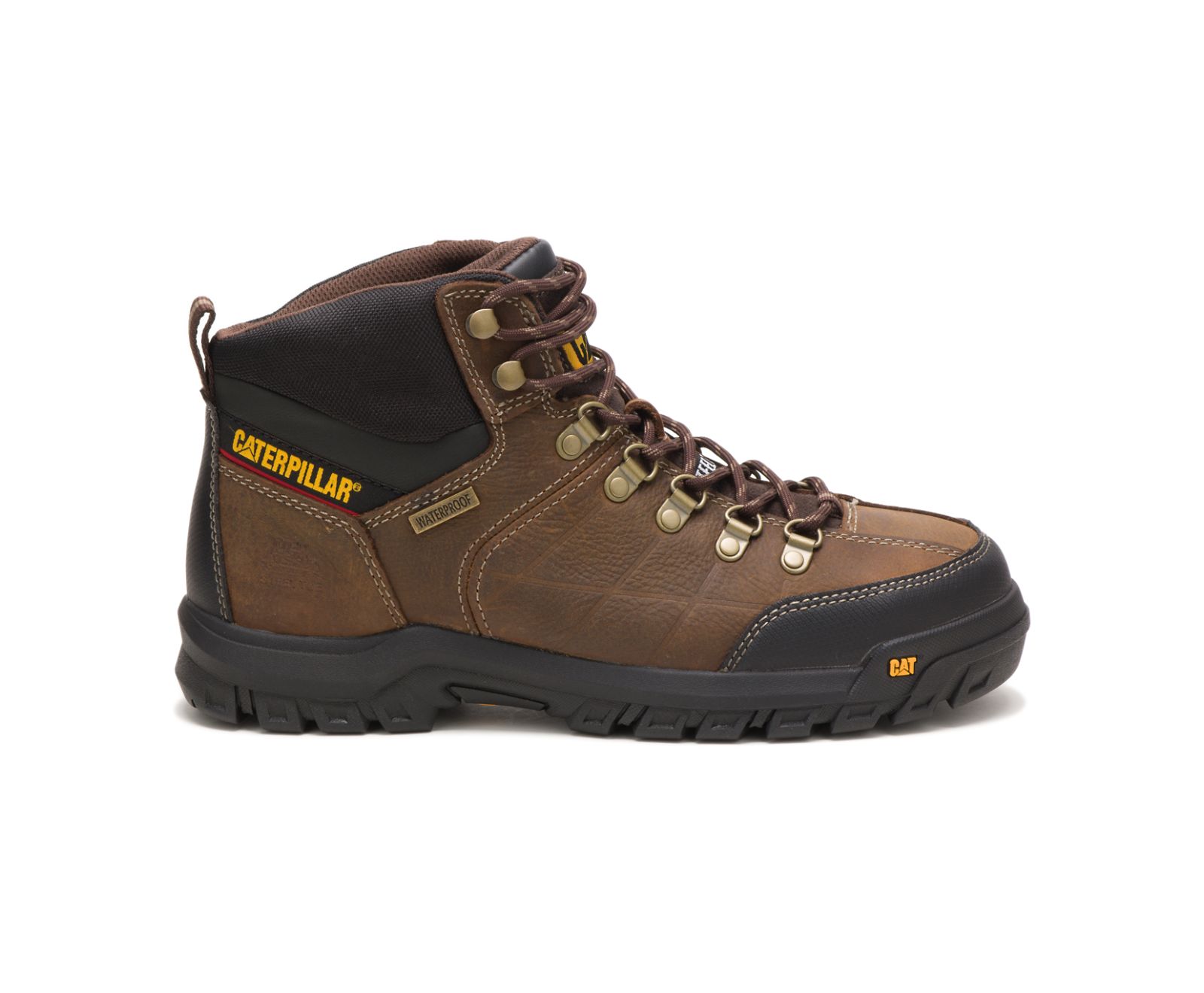 Pantofi Impermeabili Barbati Cat Threshold Steel Bombeu Lucru Maro | XKNE60895