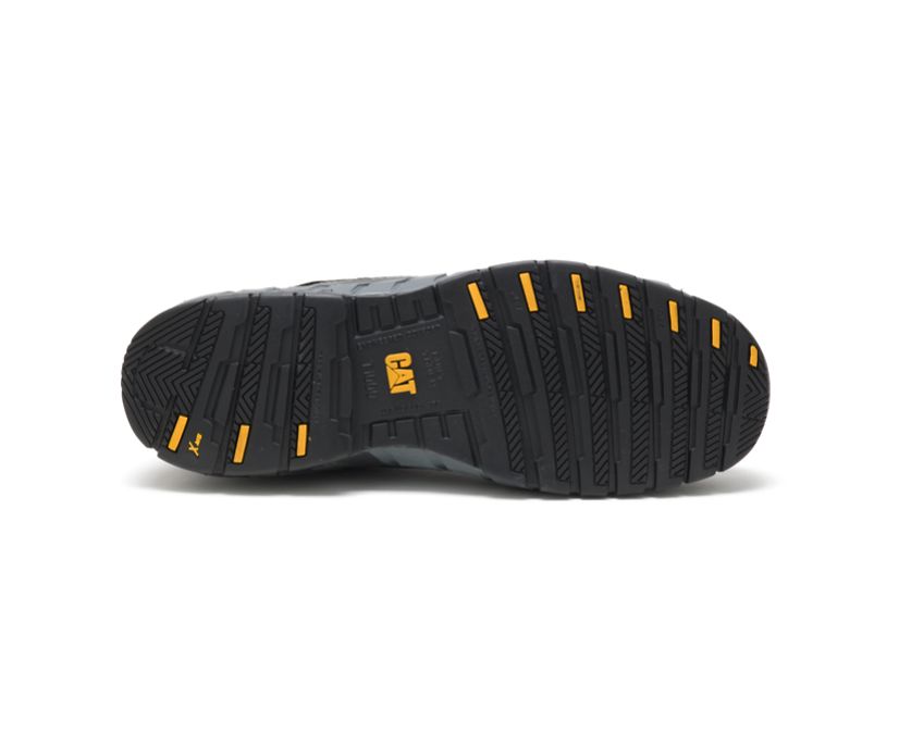 Pantofi Barbati Cat Streamline Piele Composite Bombeu Lucru Negrii | RIYQ34580