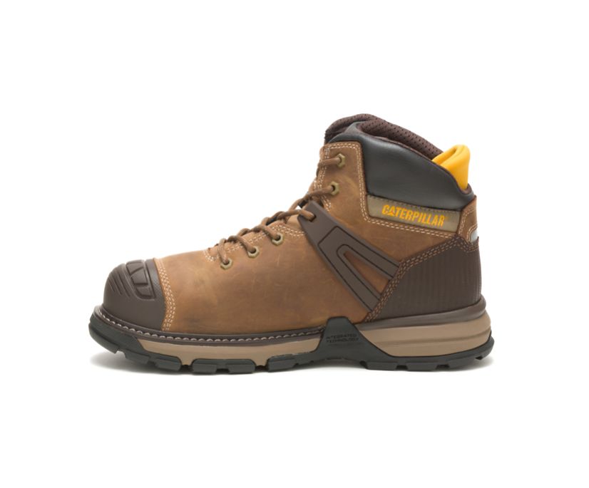 Pantofi Impermeabili Barbati Cat Excavator Superlite Soft Bombeu Lucru Bej Inchis | MNIK15290