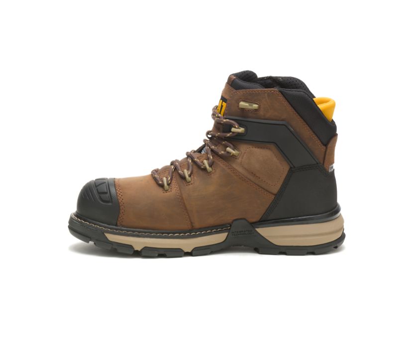 Pantofi Impermeabili Barbati Cat Excavator Superlite Thinsulate™ Carbon Composite Bombeu Lucru Maro Inchis | OMDA53426