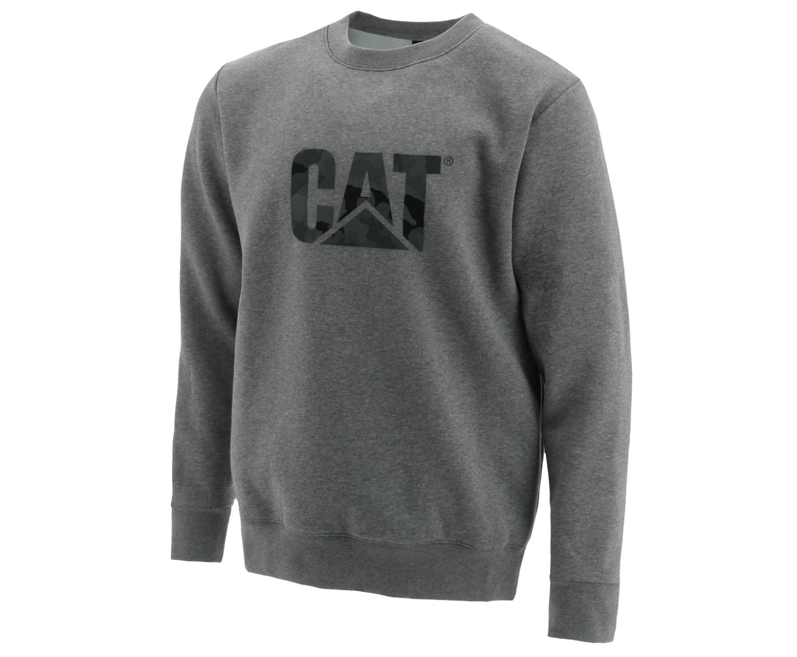 Pulover Barbati Cat Trademark Logo Crewneck Gri | EYLX31892