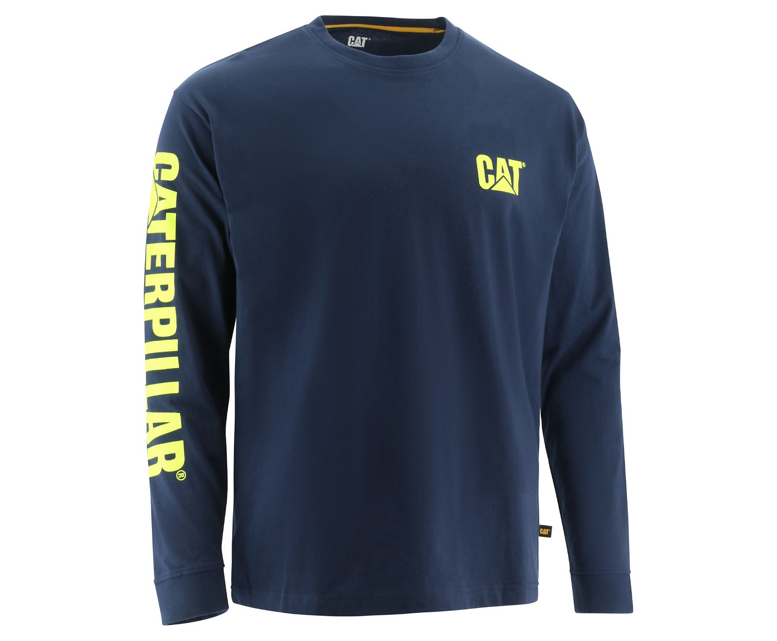 Tricouri Barbati Cat Trademark Banner Long Sleeve Albastri | BZID47351